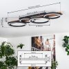 Cascada Deckenleuchte LED Braun, Holzoptik, Schwarz, 1-flammig