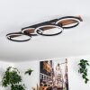 Cascada Deckenleuchte LED Braun, Holzoptik, Schwarz, 1-flammig