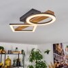 Tavon Deckenleuchte LED Holz dunkel, Schwarz, 1-flammig
