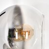 Koyoto Stehleuchte Glas 15 cm Chrom, Klar, Rauchfarben, 5-flammig