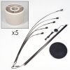 Bassagoda Stehleuchte Chrom, Schwarz, 5-flammig