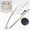 Bassagoda Stehleuchte Nickel-Matt, Schwarz, 5-flammig