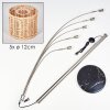 Cavaca Stehleuchte Nickel-Matt, Schwarz, 5-flammig