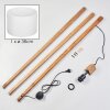 Soungou Stehleuchte 38 cm Naturfarben, Schwarz, 1-flammig