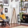 Soungou Stehleuchte 38 cm Naturfarben, Schwarz, 1-flammig