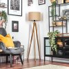 Soungou Stehleuchte 38 cm Naturfarben, Schwarz, 1-flammig