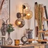 Ripoll Wandleuchte Glas 15 cm Gold, Schwarz, 3-flammig