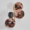 Ripoll Wandleuchte Glas 15 cm Gold, Schwarz, 3-flammig