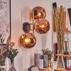 Ripoll Wandleuchte Glas 15 cm Gold, Schwarz, 3-flammig