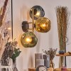 Ripoll Wandleuchte Glas 15 cm Gold, Schwarz, 3-flammig