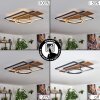 Pompu Deckenleuchte LED Braun, Holzoptik, Schwarz, 1-flammig