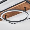 Pompu Deckenleuchte LED Braun, Holzoptik, Schwarz, 1-flammig