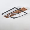 Pompu Deckenleuchte LED Braun, Holzoptik, Schwarz, 1-flammig
