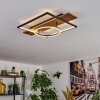 Pompu Deckenleuchte LED Braun, Holzoptik, Schwarz, 1-flammig