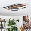 Pompu Deckenleuchte LED Braun, Holzoptik, Schwarz, 1-flammig