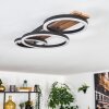 Cascada Deckenleuchte LED Braun, Holzoptik, Schwarz, 1-flammig