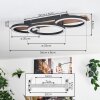 Cascada Deckenleuchte LED Braun, Holzoptik, Schwarz, 1-flammig