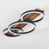 Cascada Deckenleuchte LED Braun, Holzoptik, Schwarz, 1-flammig