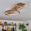 Pompu Deckenleuchte LED Braun, Holzoptik, Schwarz, 1-flammig