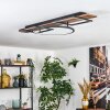 Pompu Deckenleuchte LED Braun, Holzoptik, Schwarz, 1-flammig