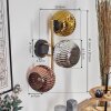 Ripoll Wandleuchte Glas 15 cm Gold, Schwarz, 3-flammig
