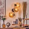 Ripoll Wandleuchte Glas 15 cm Gold, Schwarz, 3-flammig