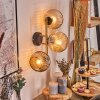Ripoll Wandleuchte Glas 15 cm Gold, Schwarz, 3-flammig