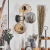 Ripoll Wandleuchte Glas 15 cm Gold, Schwarz, 3-flammig