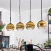 Koyoto Hängeleuchte Glas 20 cm Gold, Klar, 4-flammig