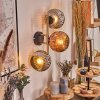 Ripoll Wandleuchte Glas 15 cm Gold, Schwarz, 3-flammig
