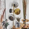 Ripoll Wandleuchte Glas 15 cm Gold, Schwarz, 3-flammig
