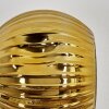 Ripoll Wandleuchte Glas 15 cm Gold, Schwarz, 3-flammig
