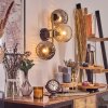 Ripoll Wandleuchte Glas 15 cm Gold, Schwarz, 3-flammig
