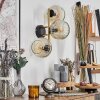 Ripoll Wandleuchte Glas 15 cm Gold, Schwarz, 3-flammig