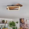 Ellekilde Deckenleuchte LED Braun, Holzoptik, Schwarz, 1-flammig