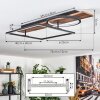 Pompu Deckenleuchte LED Braun, Holzoptik, Schwarz, 1-flammig