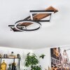 Cascada Deckenleuchte LED Braun, Holzoptik, Schwarz, 1-flammig