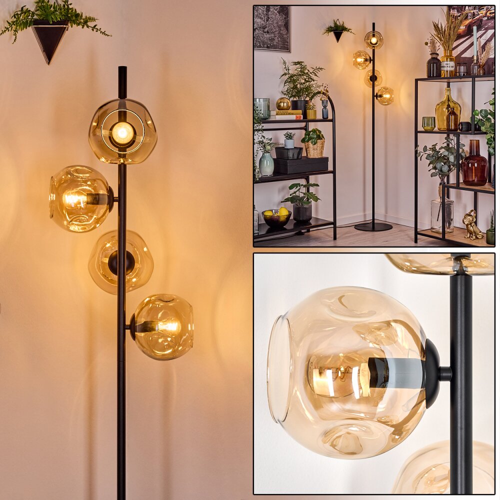 Ripoll Stehleuchte Glas 15 cm Bernsteinfarben, 4-flammig main product photo
