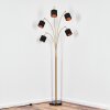 Alsen Stehleuchte Messing, Schwarz, 5-flammig