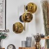Ripoll Wandleuchte Glas 15 cm Gold, Schwarz, 3-flammig