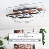Narangera Deckenleuchte LED Braun, Holzoptik, Schwarz, 1-flammig