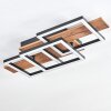 Narangera Deckenleuchte LED Braun, Holzoptik, Schwarz, 1-flammig