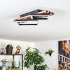 Ellekilde Deckenleuchte LED Braun, Holzoptik, Schwarz, 2-flammig