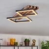 Ellekilde Deckenleuchte LED Braun, Holzoptik, Schwarz, 1-flammig