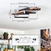 Ellekilde Deckenleuchte LED Braun, Holzoptik, Schwarz, 1-flammig