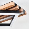 Ellekilde Deckenleuchte LED Braun, Holzoptik, Schwarz, 2-flammig