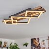 Ellekilde Deckenleuchte LED Braun, Holzoptik, Schwarz, 2-flammig