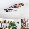 Ellekilde Deckenleuchte LED Braun, Holzoptik, Schwarz, 1-flammig