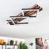 Ellekilde Deckenleuchte LED Braun, Holzoptik, Schwarz, 1-flammig