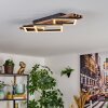 Ellekilde Deckenleuchte LED Braun, Holzoptik, Schwarz, 1-flammig